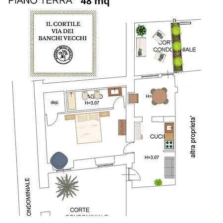 Daire Il Cortile Di Via Dei Banchi Vecchi